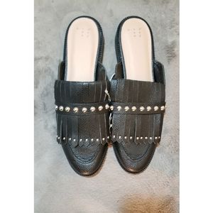 A New Day ~ Dressy black loafer slides 11